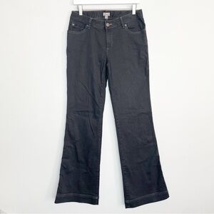 J Jill Flare Leg Mid-rise Black Jeans Size 6 Tall
